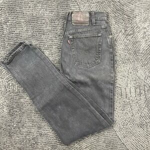 Vintage Levi's 501 Women's 25x31 Jeans USA Made High Rise Black Button Fly 90s